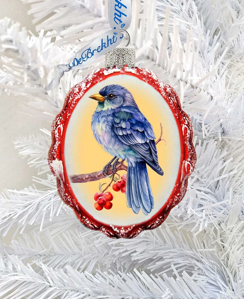 Designocracy Bird Keepsake Christmas Mercury Glass Ornaments G. DeBrekht