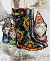 Designocracy Holiday Wooden Ornaments Hello Summer Boots Home Decor J. Mills-Price