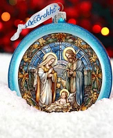 Designocracy Holy Family Nativity Ball Mercury Glass Christmas Ornaments G. DeBrekht