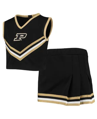 Big Girls Black Purdue Boilermakers Two-Piece Cheer Set