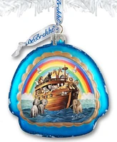 Designocracy Noah's Arch Rainbow Christmas Mercury Glass Ornaments G. DeBrekht