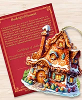 Designocracy Magic House Christmas Wooden Ornaments Holiday Decor G. DeBrekht