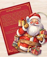 Designocracy Merry Delivery Santa with Gifts Christmas Wooden Ornaments G. DeBrekht