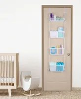 Smart Design 4-Tier Over-the-Door Hanging Pantry Organizer with Deep Baskets