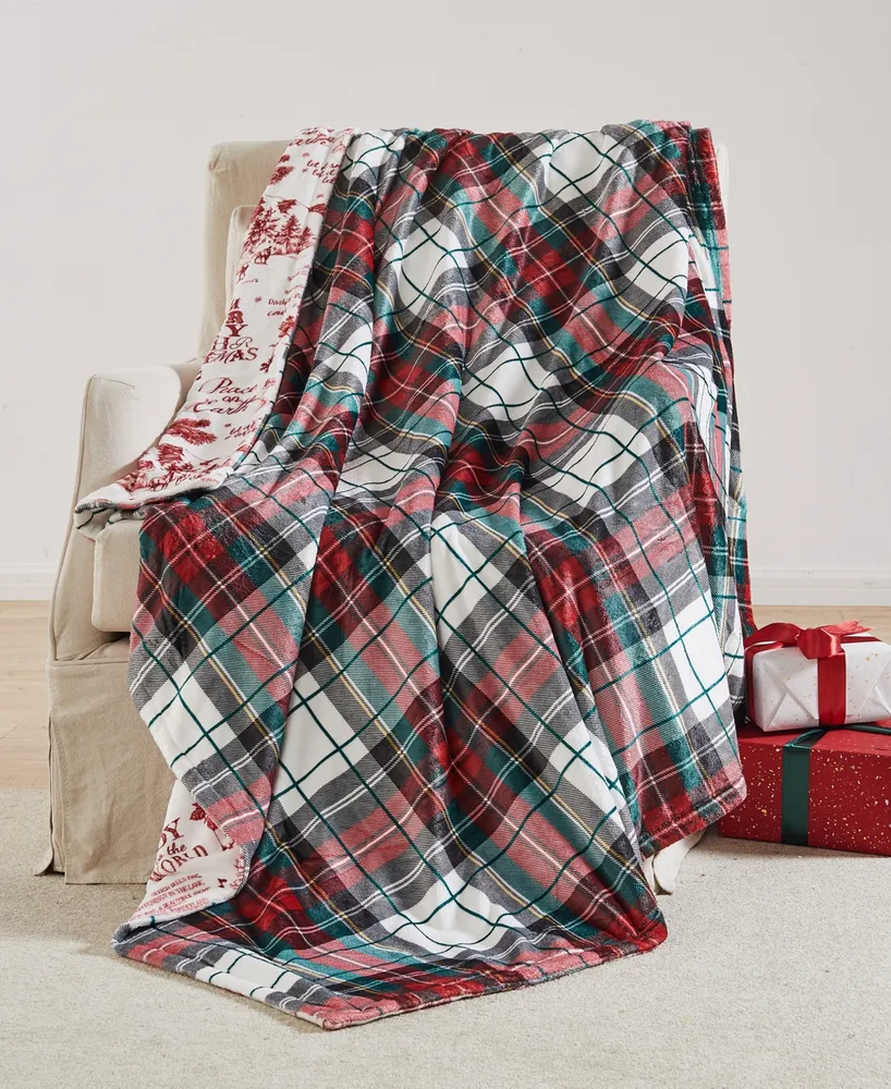 Levtex Yuletide Toile Reversible Oversized Throw, 68" x 68"