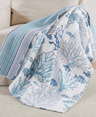Levtex Lacey Sea Reversible Quilted Throw, 50" x 60"