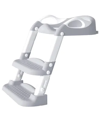 Jool Baby Baby Potty Training Ladder - Soft Cushioned Seat, Adjustable Height, Collapsible, Non-Slip with Splash Guard - Ready Step Go! - Unisex