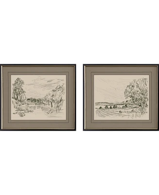 Sepia Scenes Ii Framed Art, Set of 2