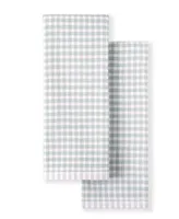 Martha Stewart Check Dual Purpose Kitchen Towel Set 2-Pack Set, 16" x 28"