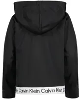 Calvin Klein Performance Big Girls Logo Elastic Hem 1/4-Zip Hoodie