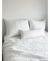 White 28x36 Cotton Waffle Weave Large Bed Down Alternative Pillow