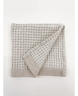 Taupe Cross Dyed Cotton Waffle Wash Towel - Set of 4