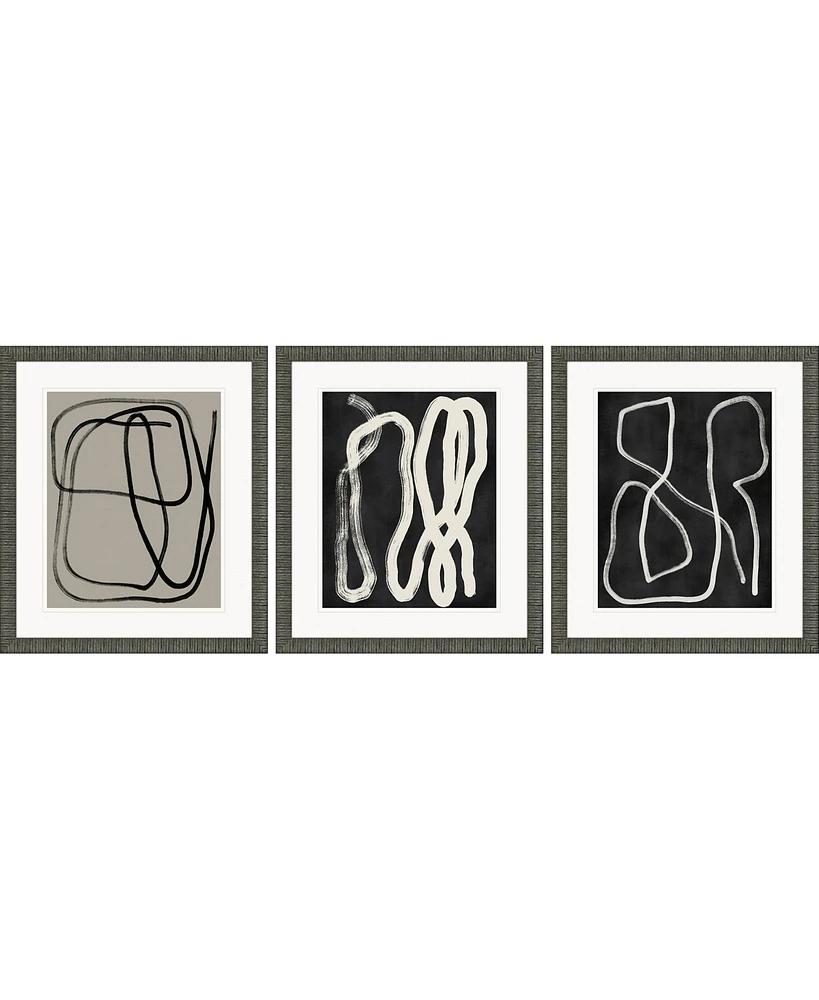 Naive Lines I Framed Art, Set of 3