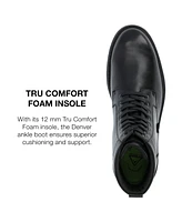 Vance Co. Men's Denver Tru Comfort Foam Plain Toe Lace-Up Ankle Boots