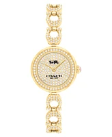 Coach Women's Gracie Gold-Tone Stainless Steel Bangle Bracelet Watch 23mm