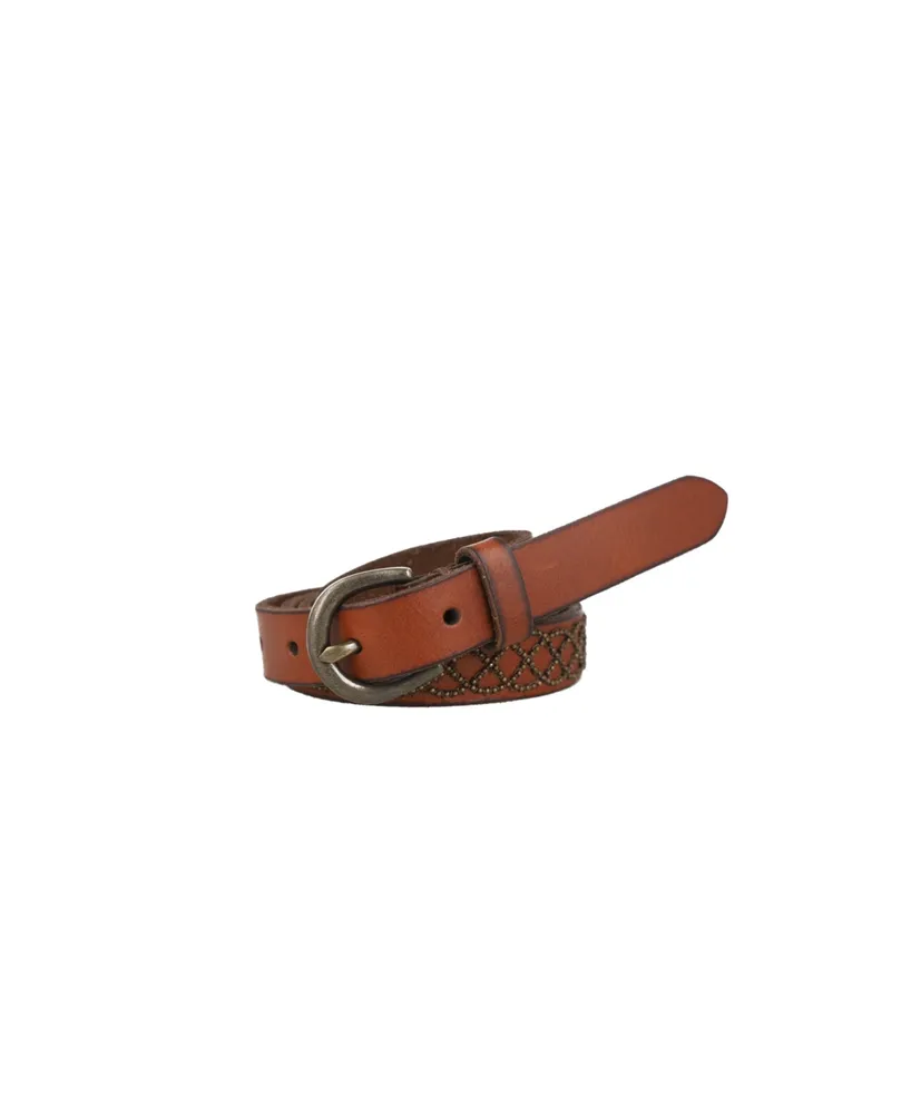 Frye Women's 18mm Micro Stud Leather Belt