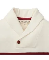 Hope & Henry Boys Organic Cotton Shawl Collar Sweater