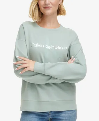Calvin Klein Jeans Women's West Village Foiled Logo-Print Sweatshirt