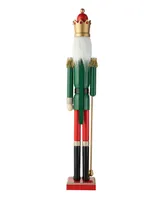 Glitzhome 42" H Wooden Christmas King Nutcracker