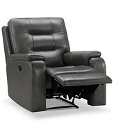 Abbyson Living Waylen 36.3" Top-Grain Leather Manual Recliner