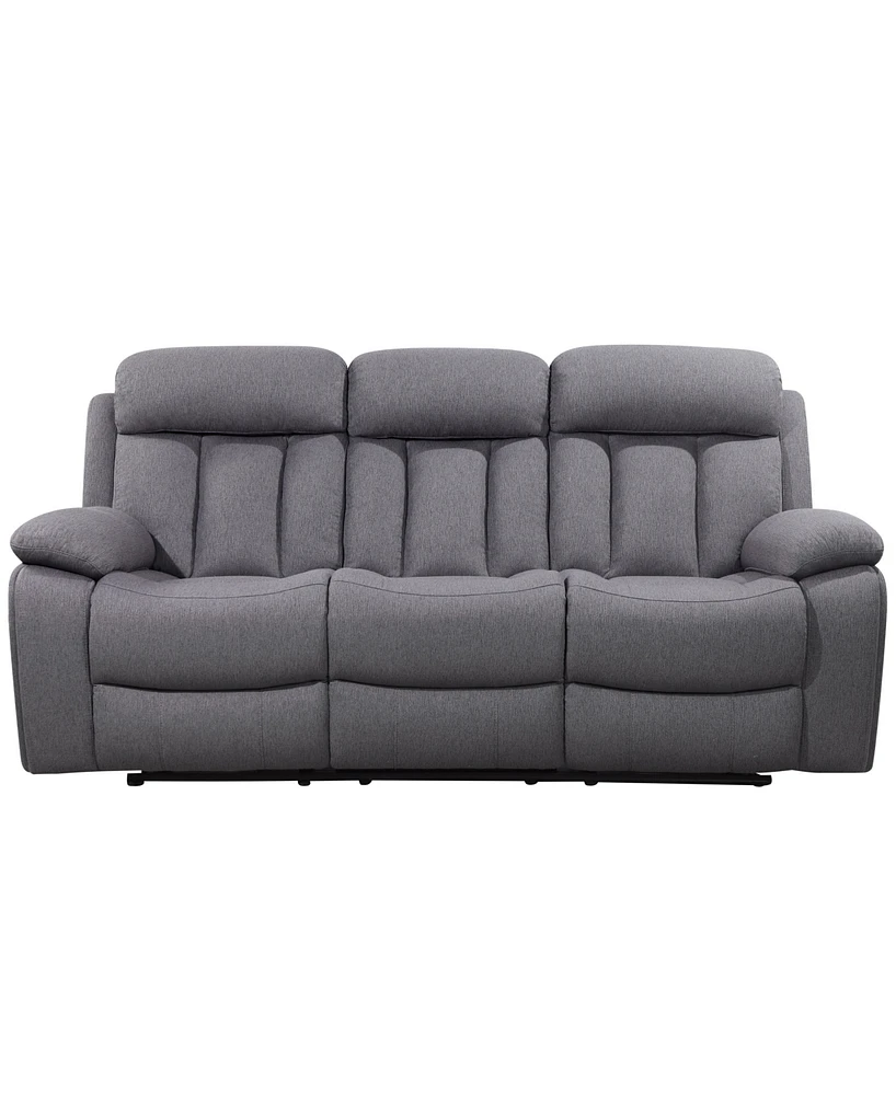 Abbyson Living Fletcher 81.4" Stain-Resistant Polyester Reclining Sofa