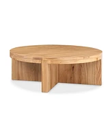 Folke 38" Oak Round Coffee Table