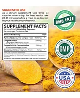 Healths Harmony Turmeric Curcumin & Ginger Capsules, Black Pepper Bioperine, Ginger Extract, & 95% Curcuminoids Powder for Joint Support, Health's Har