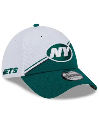 Men's New Era White, Green York Jets 2023 Nfl Sideline 39THIRTY Flex Hat