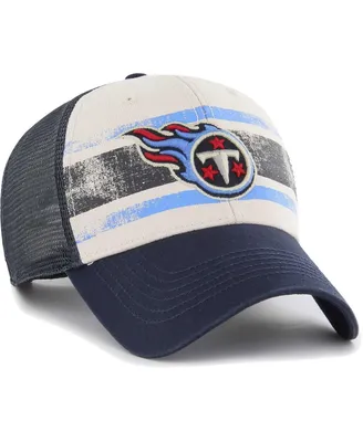 Men's '47 Brand Cream Tennessee Titans Breakout Mvp Trucker Adjustable Hat