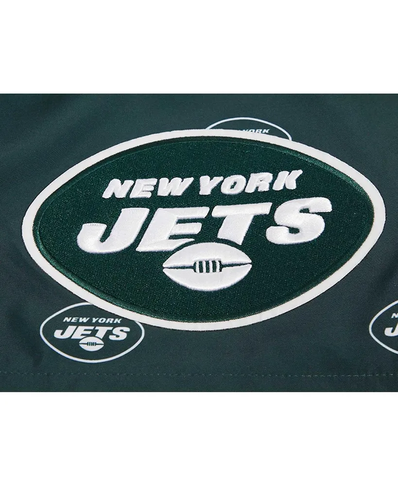 Men's Pro Standard Green New York Jets Allover Print Mini Logo Shorts