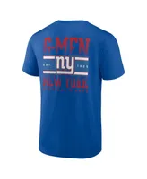 Men's Profile Royal New York Giants Big and Tall Two-Sided T-shirt