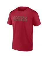 Men's Profile Scarlet San Francisco 49ers Big and Tall Two-Sided T-shirt