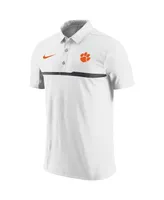 Men's Nike White Clemson Tigers Coaches Performance Polo Shirt