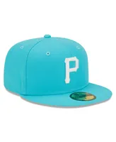 Men's New Era Blue Pittsburgh Pirates Vice Highlighter Logo 59FIFTY Fitted Hat