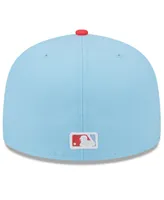 Men's New Era Light Blue, Red Oakland Athletics Spring Color Two-Tone 59FIFTY Fitted Hat