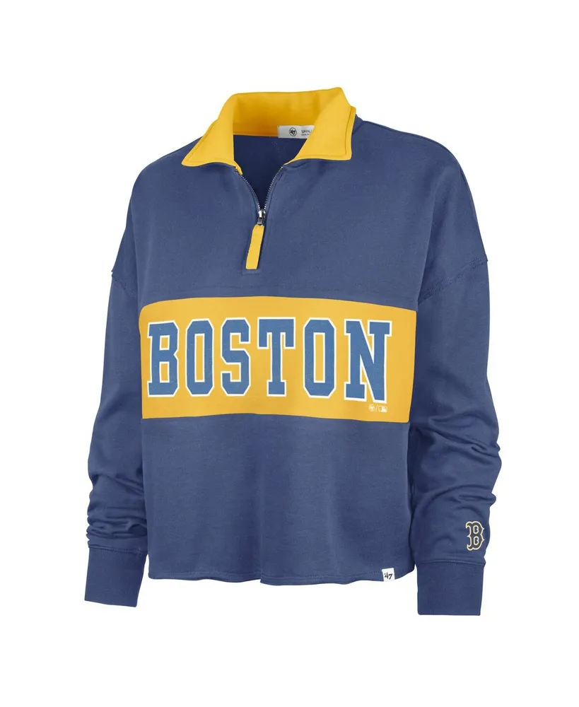 Women's '47 Brand Navy Boston Red Sox City Connect Bae Remi Quarter-Zip Jacket
