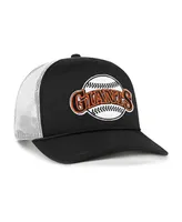 Men's '47 Brand Black San Francisco Giants Foam Logo Trucker Snapback Hat