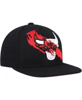 Men's Mitchell & Ness Black Chicago Bulls Paint By Numbers Snapback Hat