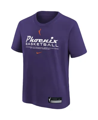 Big Boys and Girls Nike Purple Phoenix Mercury On Court Legend Essential Practice T-shirt