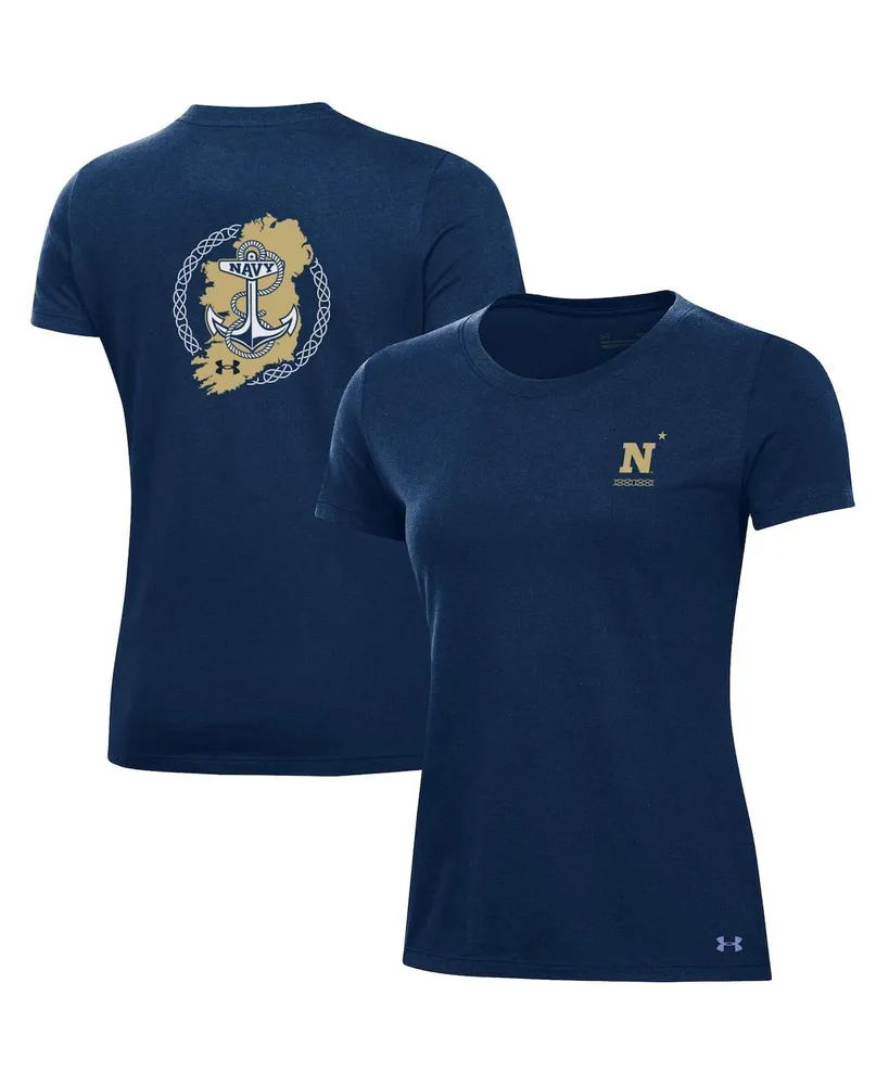 Men's Under Armour Navy Notre Dame Fighting Irish 2023 Aer Lingus College  Football Classic Shamrock Performance Cotton T-Shirt