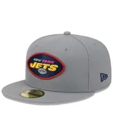 Men's New Era Gray New York Jets Color Pack 59FIFTY Fitted Hat