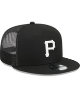 Men's New Era Black Pittsburgh Pirates Trucker 9FIFTY Snapback Hat