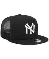 Men's New Era Black New York Yankees Trucker 9FIFTY Snapback Hat