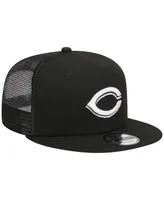 Men's New Era Black Cincinnati Reds Trucker 9FIFTY Snapback Hat