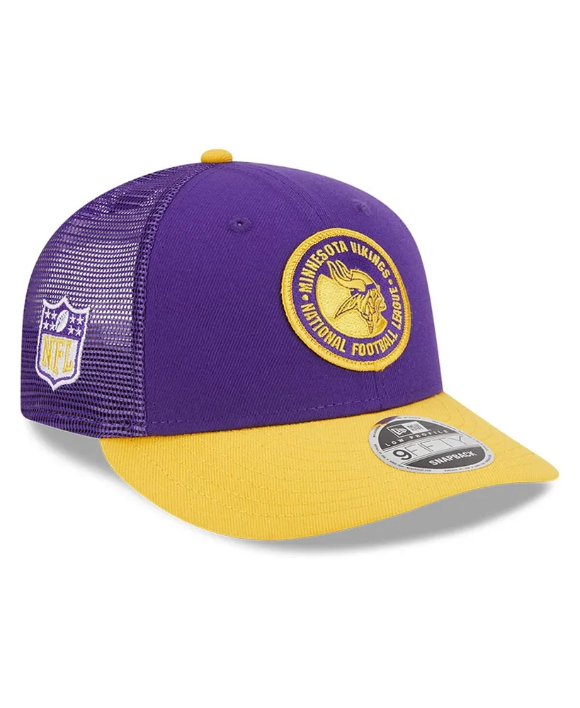 Men's New Era Purple Minnesota Vikings Tear Trucker 9FIFTY Snapback Hat