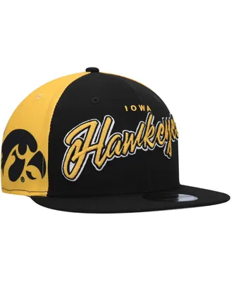 Men's New Era Black Iowa Hawkeyes Outright 9FIFTY Snapback Hat