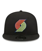 Men's New Era Black Portland Trail Blazers Neon Pop 9FIFTY Snapback Hat