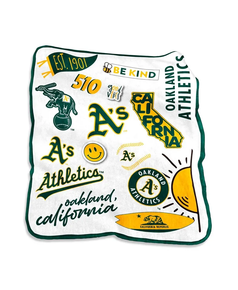 Oakland Athletics 50'' x 60'' Native Raschel Plush Throw Blanket