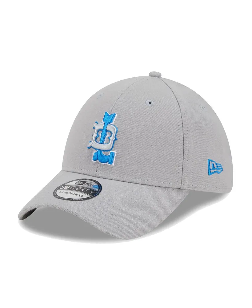 Men's New Era Silver Detroit Lions City Originals 39THIRTY Flex Hat