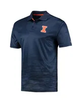 Men's Colosseum Navy Illinois Fighting Illini Marshall Polo Shirt